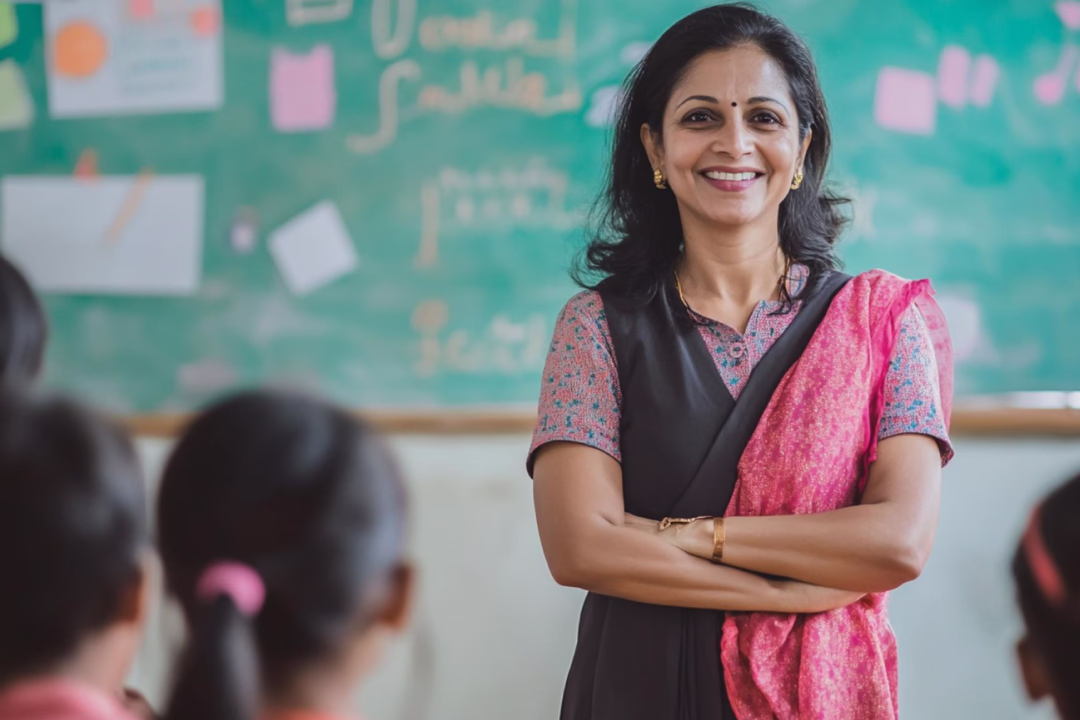 teacher standing in the classroom
