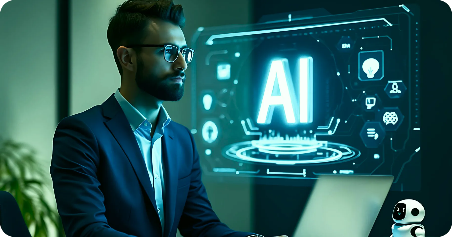 Glowing digital data chart representing machine learning analytics