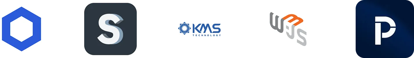 Icons displaying various blockchain development tools used for smart contracts and dApps