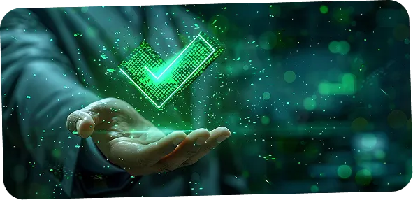 Guaranteed scalability concept showing checkmark symbol for future-ready AI applications