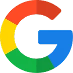 Google logo with blue, red, yellow, and green colors.