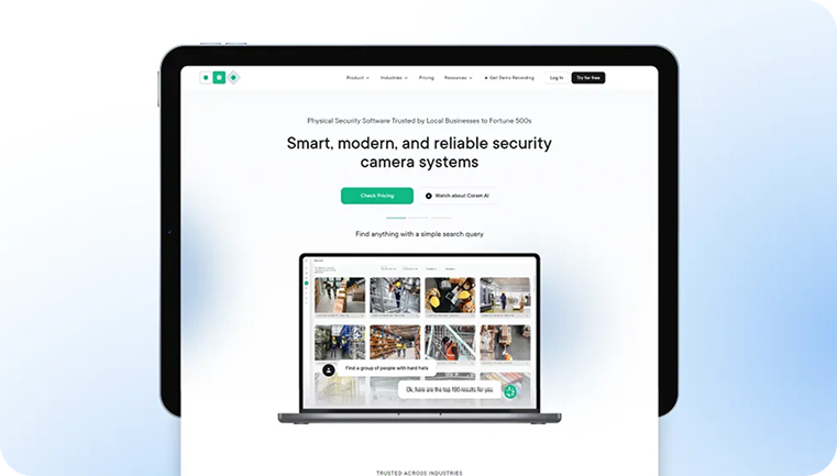 AI-powered cloud surveillance platform with AI/ML development services