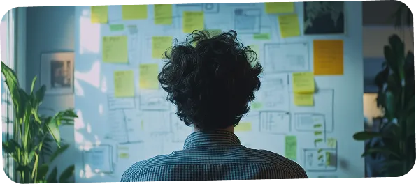 Person planning digital transformation strategy for legacy system modernization