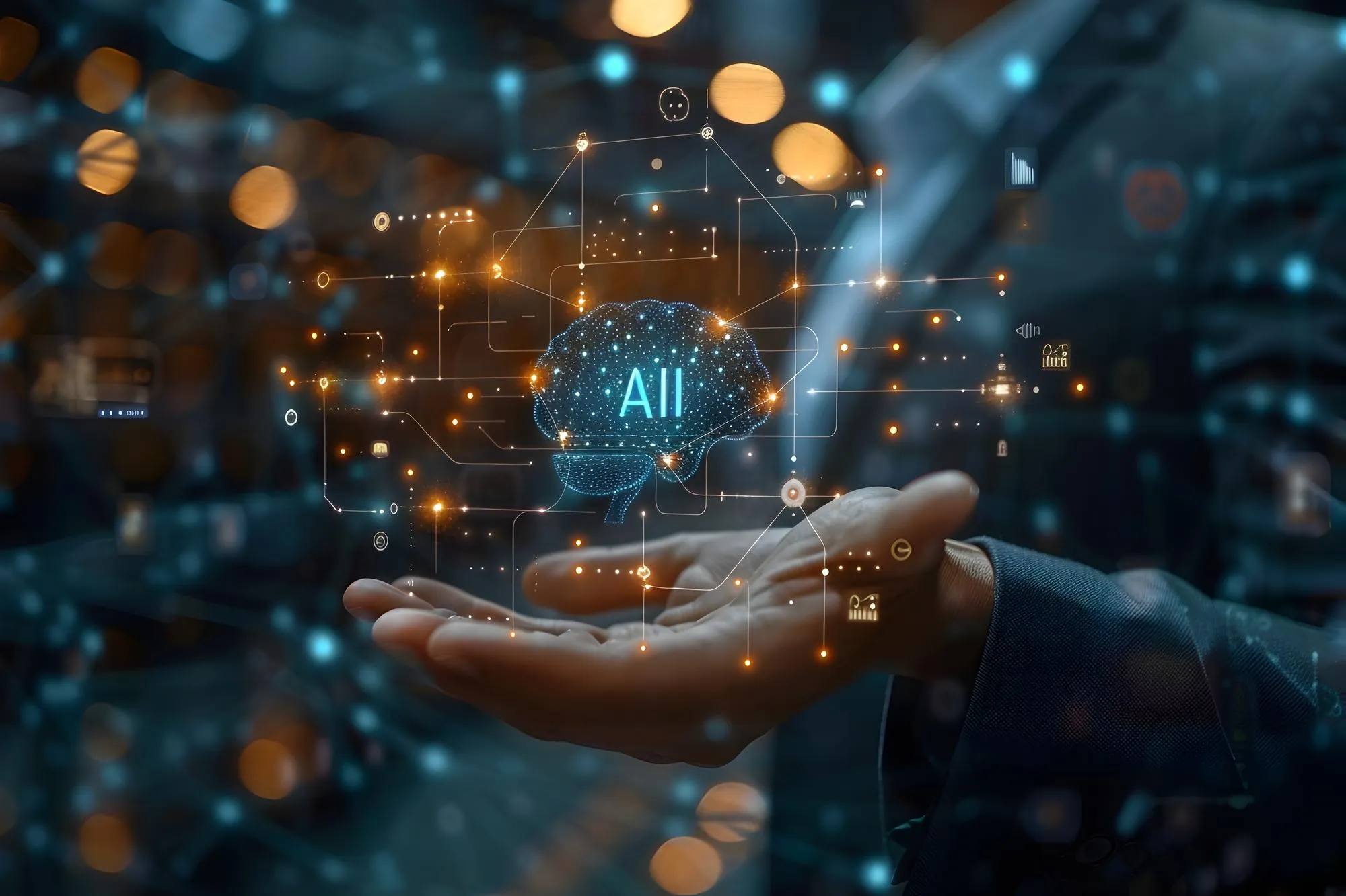 AI brain graphic for advanced ai integration