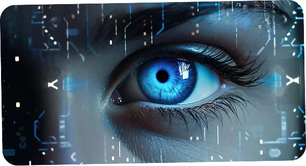 AI-powered computer vision concept by an artificial intelligence company analyzing visual data