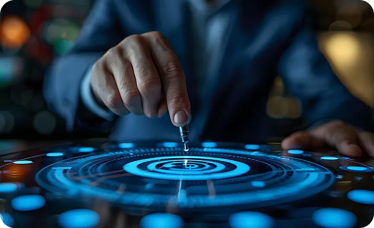 Artificial intelligence platform interface controlled by a user for advanced data analysis