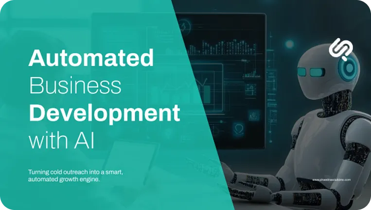 Automated business growth dashboard with robot using artificial intelligence solutions