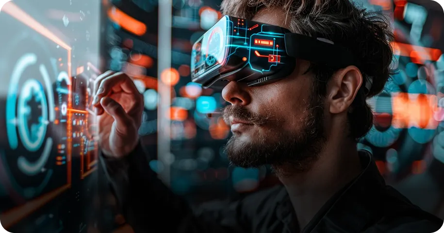 Glowing digital data chart representing machine learning analytics