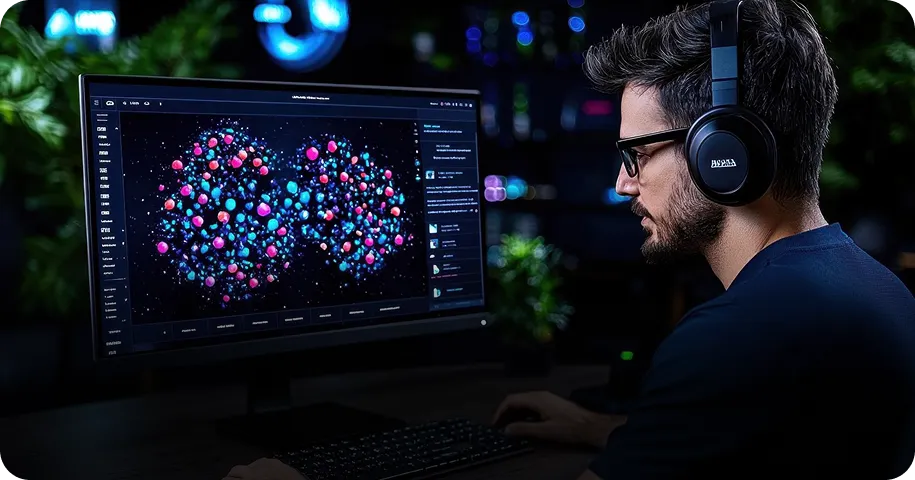 AI model optimization process reviewing performance metrics