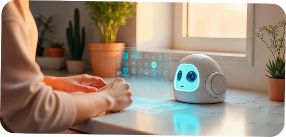 Conversational AI chat UX showing natural conversations with AI chatbot interface