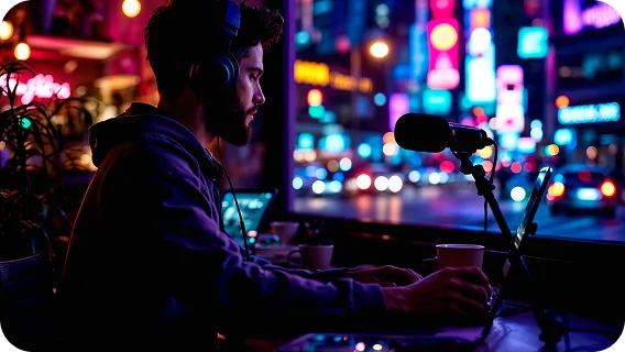 Immersive entertainment website with video and content integration