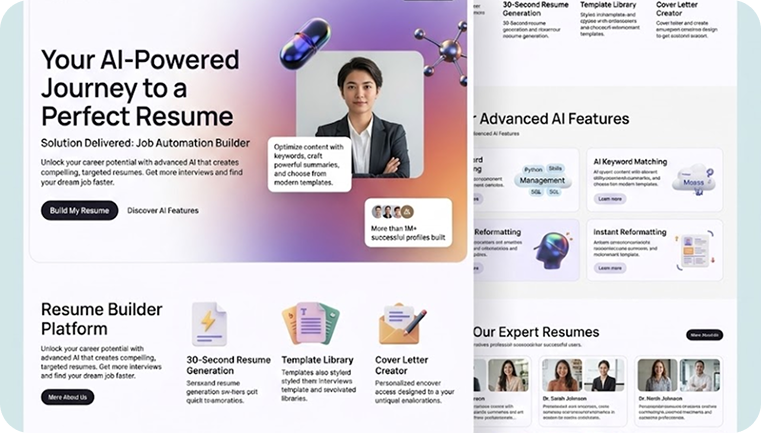 AI-enabled resume builder case study by Phaedra Solutions