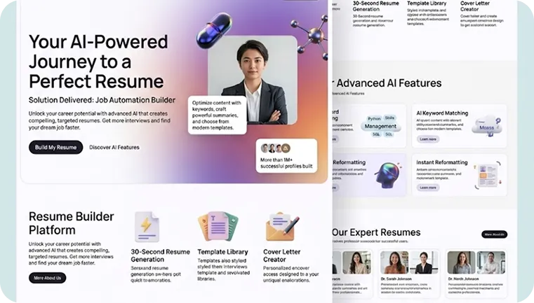AI-enabled resume builder case study by Phaedra Solutions