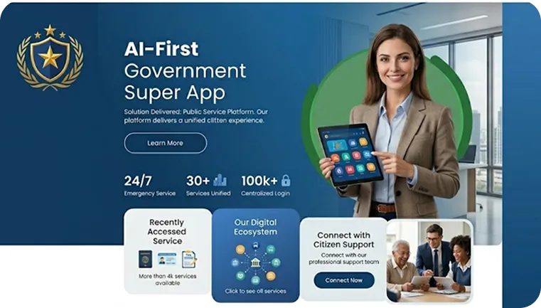 AI-first government super app case study by Phaedra Solutions