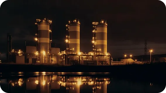 Industrial factory facility symbolizing custom operational data dashboards
