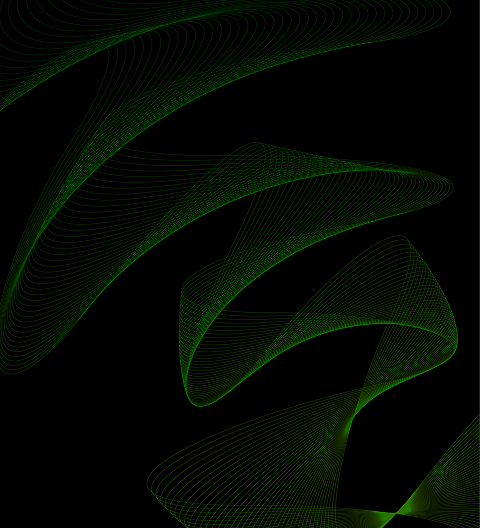 Dark card with green mesh wave overlay outlining Product Engineering solutions and cases