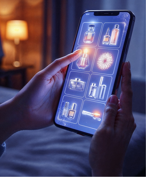Mobile screen showing digital store products, representing Ecommerce scalability solutions