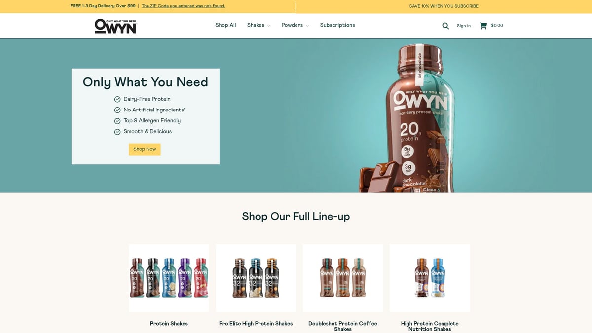 9 Essential Protein Drinks for Weight Loss in 2025 - 3. OWYN Plant-Based Protein Shake