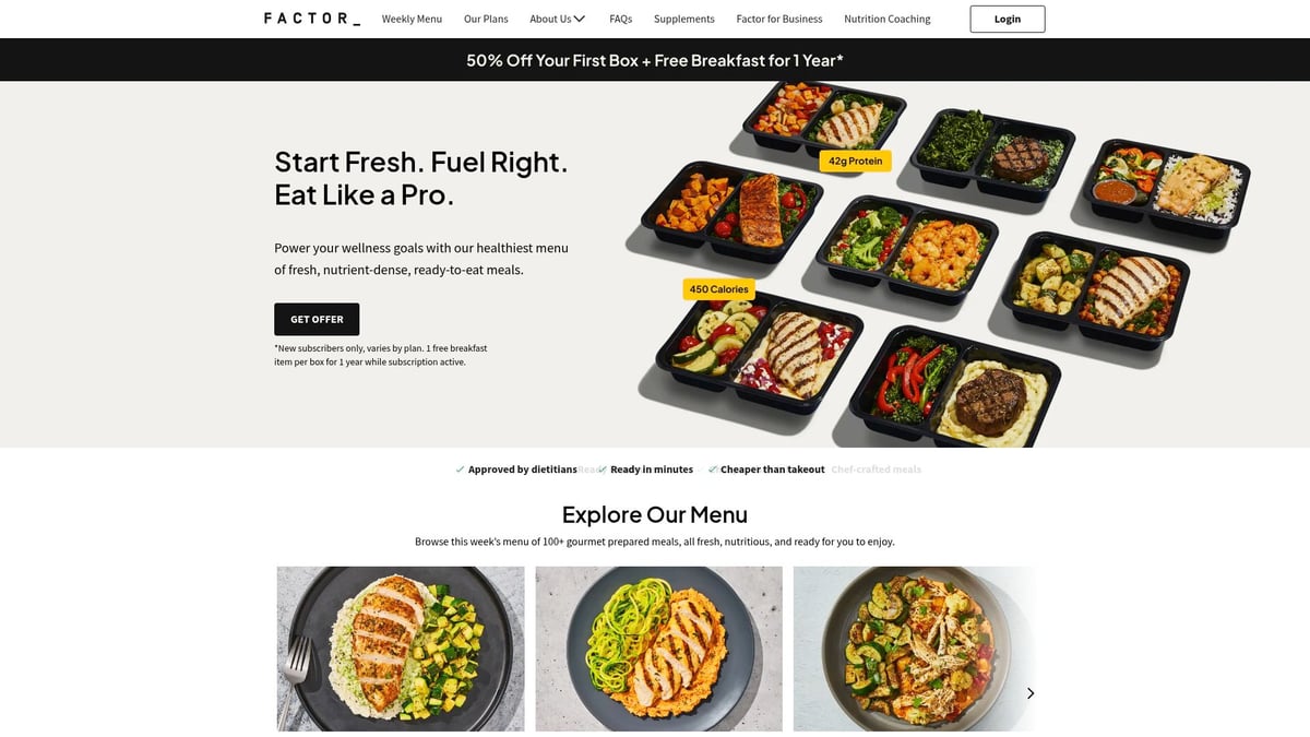 Top 7 Best Weight Loss Meal Delivery Services for 2026 - Factor