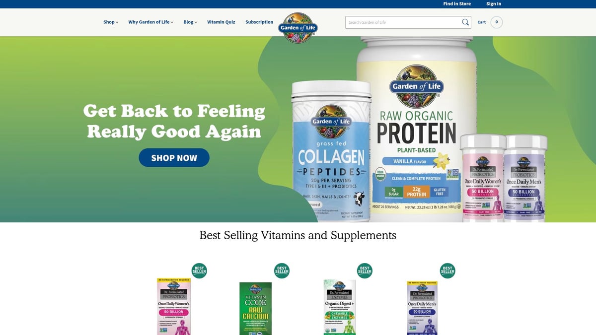 9 Essential Meal Replacement Programs to Try in 2026 - Garden of Life Raw Organic Meal