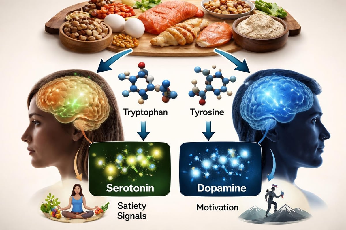 Brain chemistry and protein metabolism
