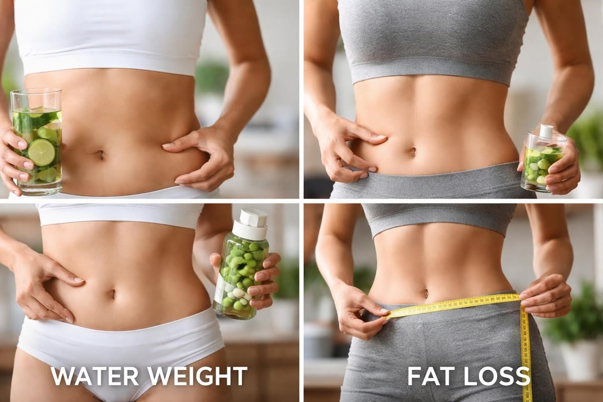 How detox slim products create temporary water loss versus sustainable fat reduction
