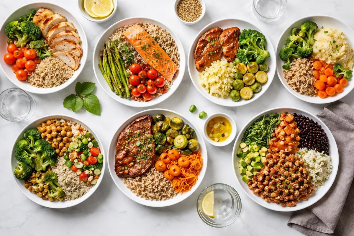 Week of balanced dinner plates