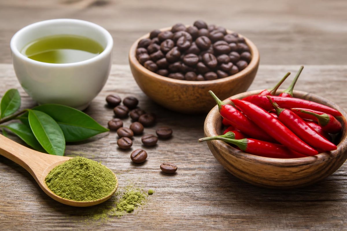 Thermogenic supplement ingredients and metabolic pathways