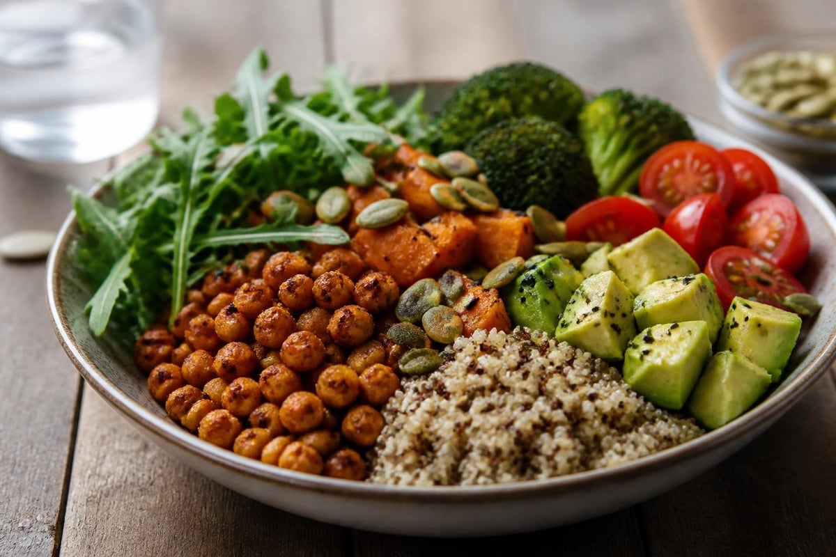 Complete vegan meal components
