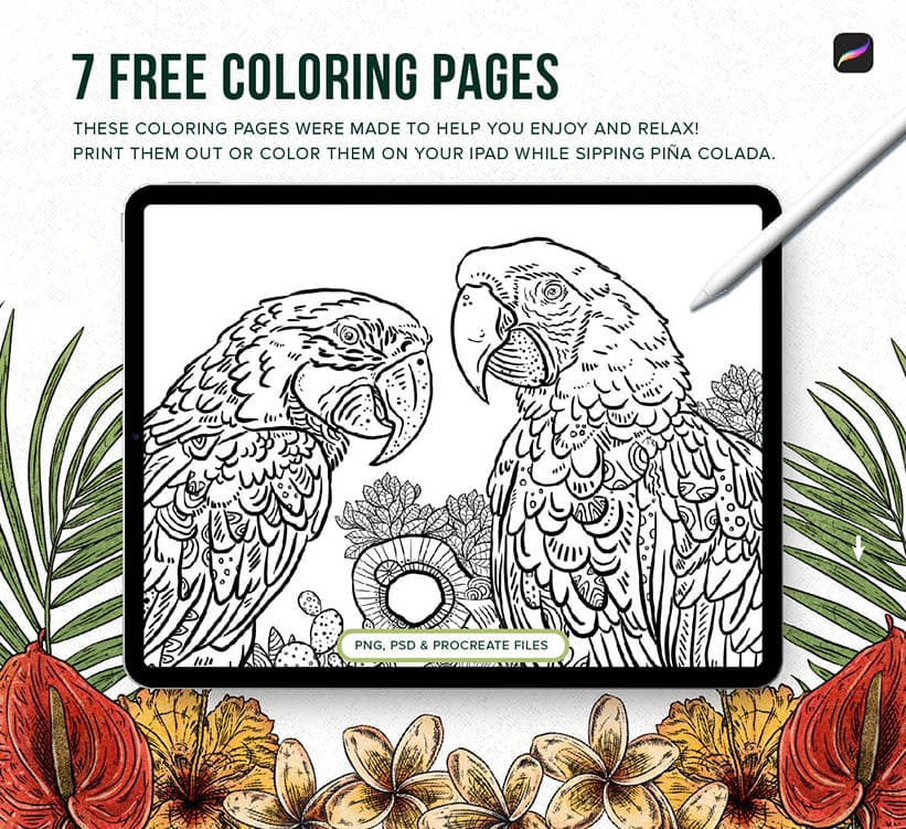 Free coloring pages for adults