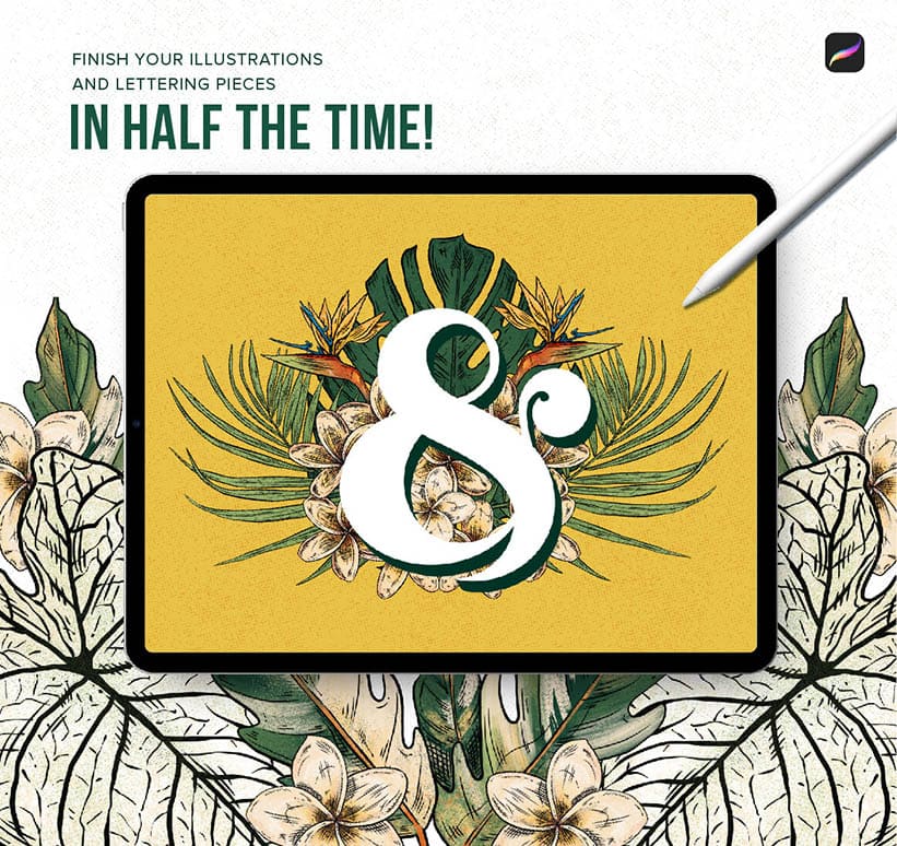 Finish tropical illustrations in half the time