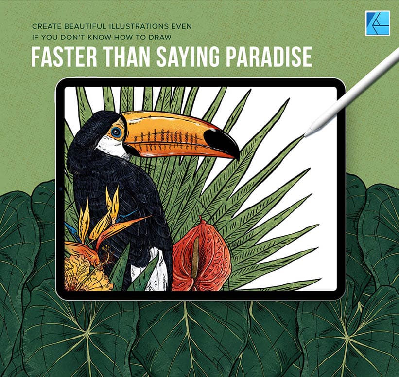 Create tropical illustrations faster than ever in affinity designer