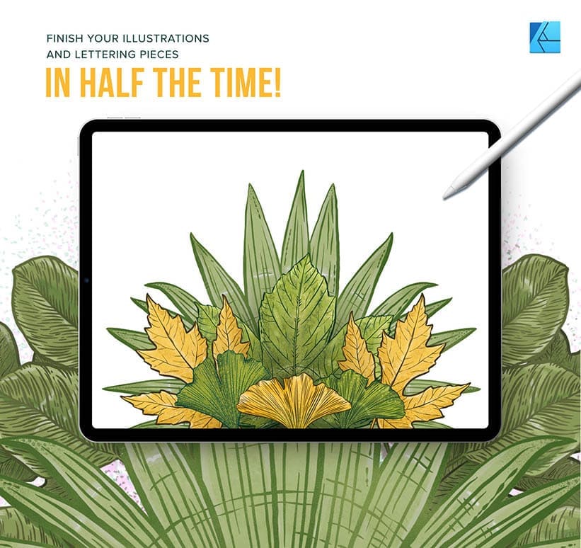 Finish your leaf illustrations in half the time