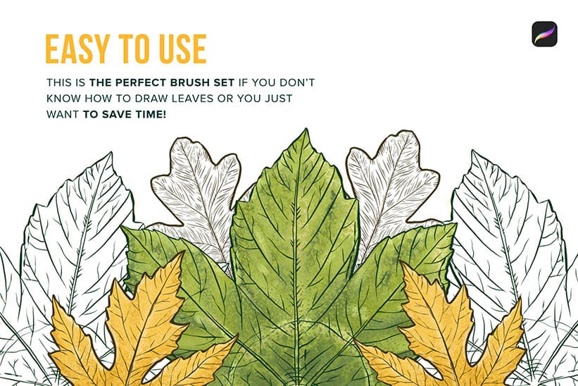 Draw leaves faster than ever in procreate