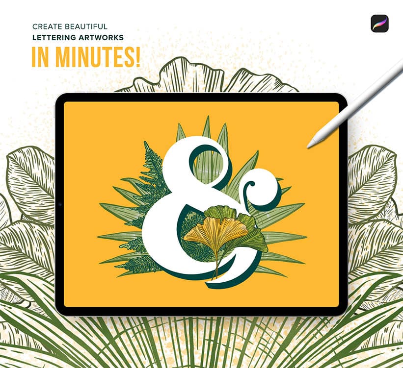 Create beautiful lettering artworks in minutes using procreate