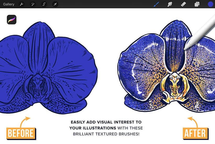 Texture brushes for Procreate 