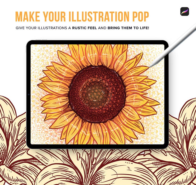 Make your illustrations pop with these great texture brushes