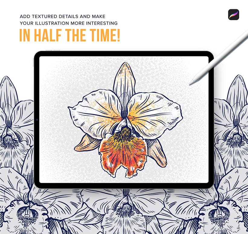 Add textures to your procreate illustrations
