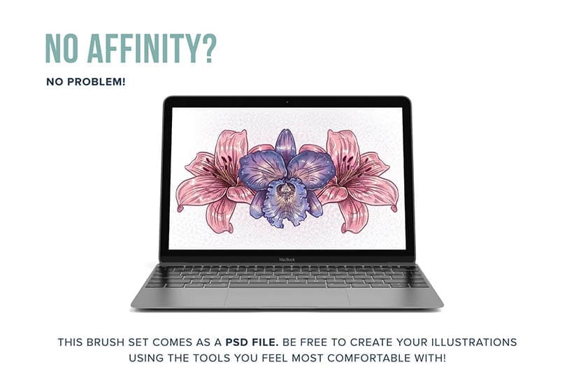 these floral stamp brushes come as a photoshop file
