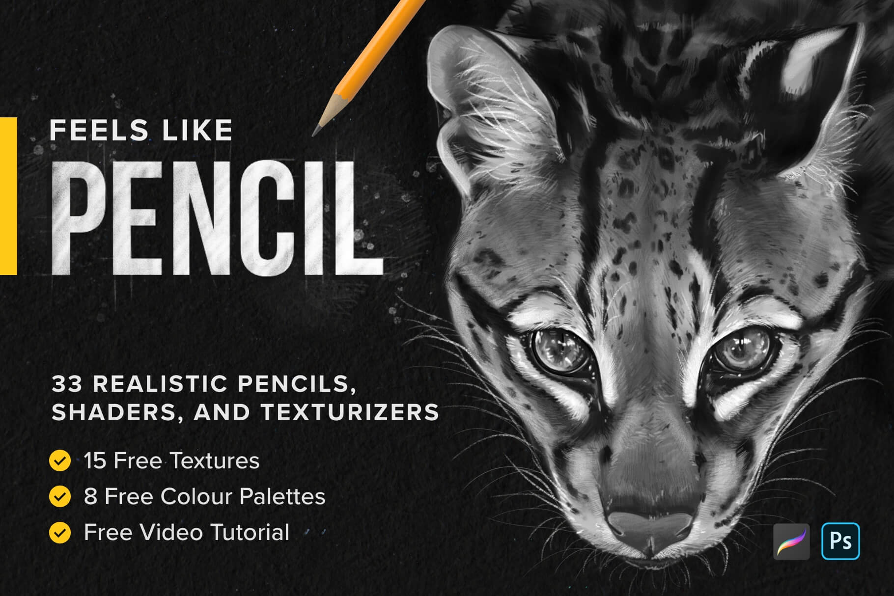 Every pencil you need for sketching, drawing and coloring in Procreate. Best pencil brush pack for Procreate.