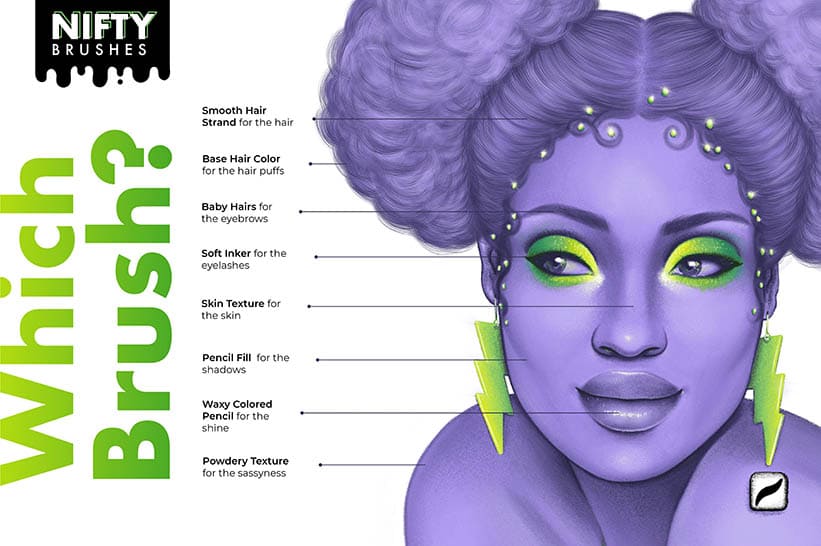 awesome brushes for sketching and finishing procreate illustrations