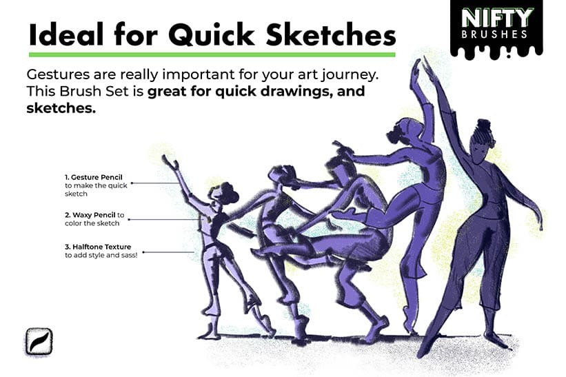 best sketching brushes for Procreate