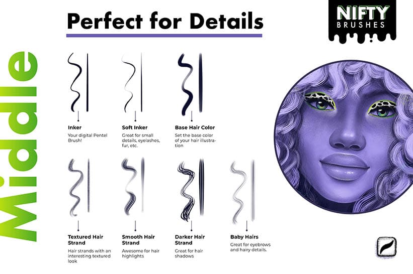 Perfect detail brushes for Procreate