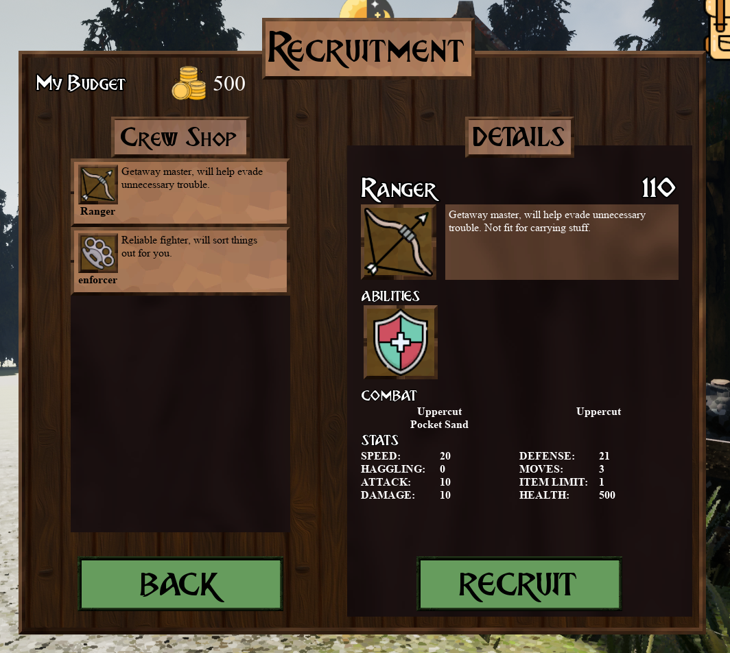 Crew Recruitment area