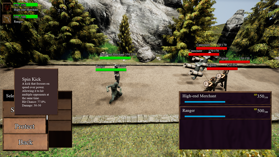 Combat scenario