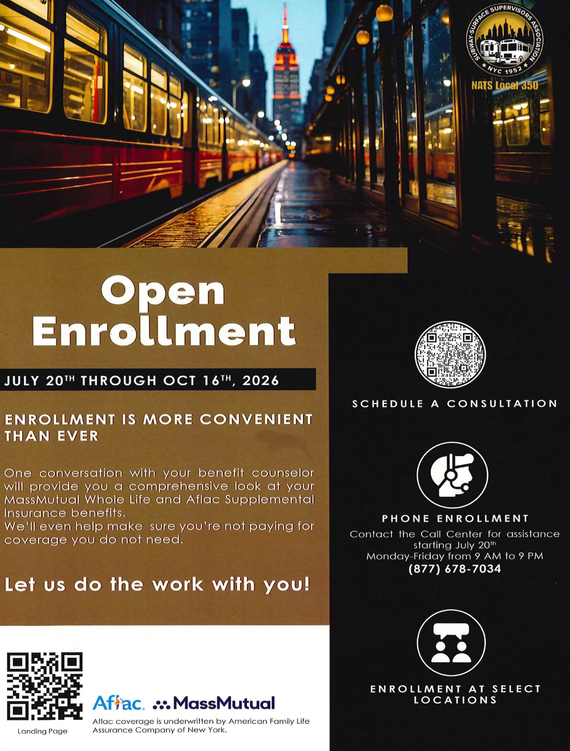 Aflac & Mass Mutual Open Enrollment