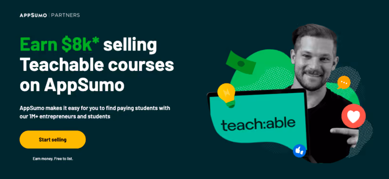 launch Teachable courses on AppSumo