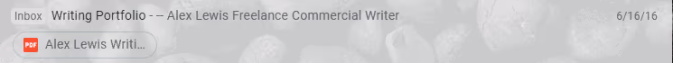 Screenshot of email subtitle