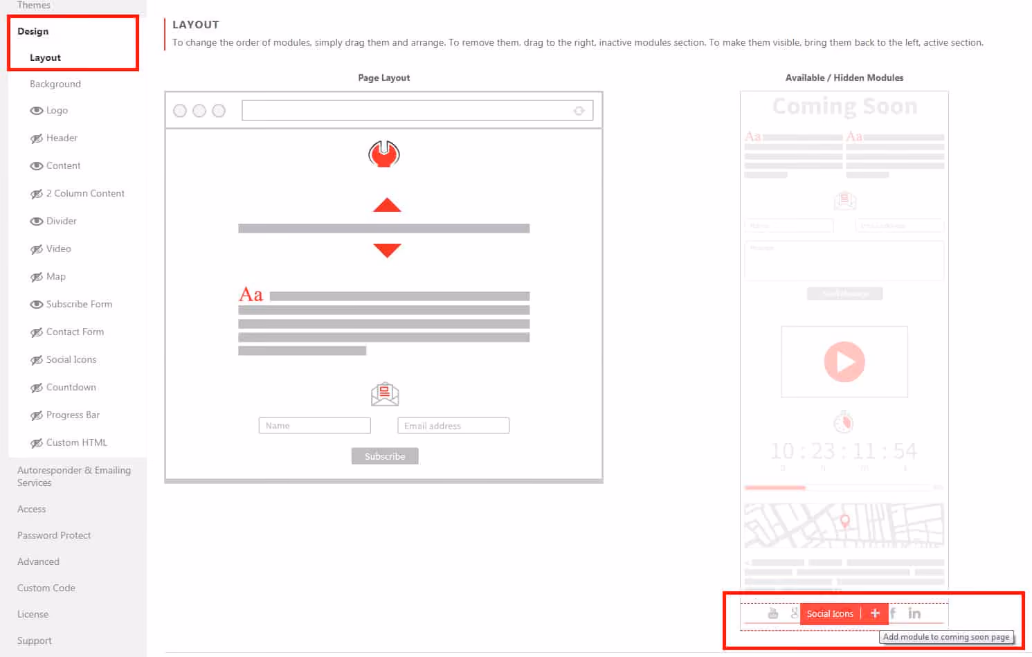 coming soon landing page social proof