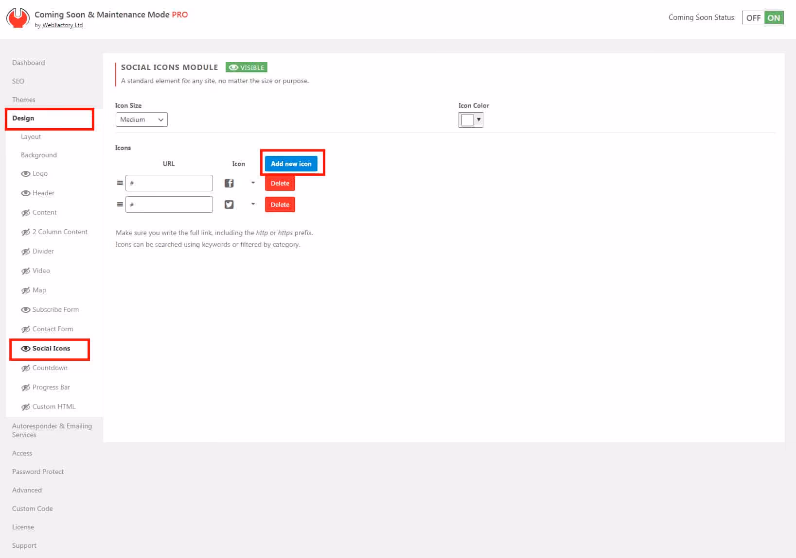 coming soon landing page add networks